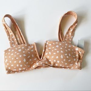 Aerie pique bandeau swim bikini top